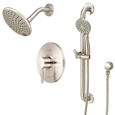 Pioneer Industries Single Handle Shower Trim Set in PVD Brushed Nickel TD-4MT330-ADA-BN
